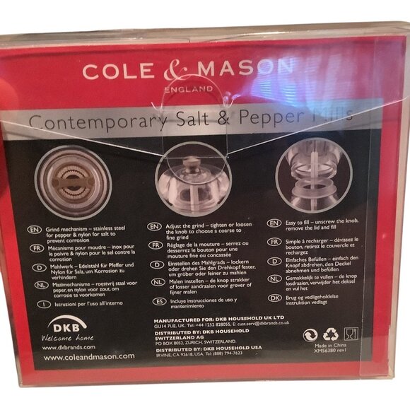 Cole & Mason Salt & Pepper Mill Set 100th Anniversary Edition Adjustable Grind - Picture 3 of 9